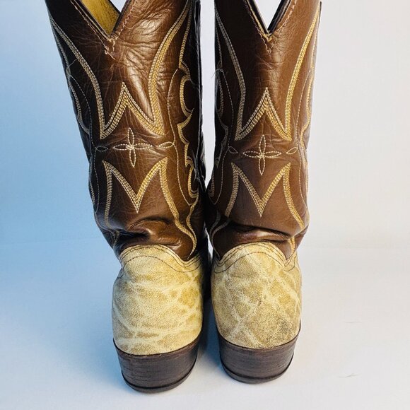 Vintage Abilene Western Cowboy Boots Elephant 9.5 D Made in USA main image 5